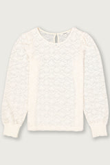 Top blanc cassé