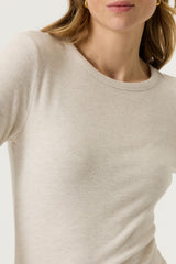 Tee-shirt manches longues blanc cassé