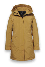 Veste longue moutarde