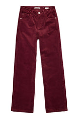 Pantalon en velours bordeaux
