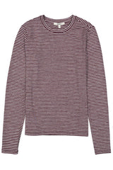 Tee-shirt rayé bordeaux