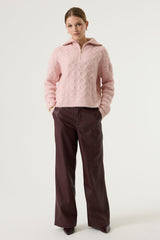Pantalon en simili cuir bordeaux
