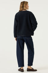 Veste teddy bleu foncé