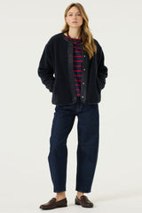 Veste teddy bleu foncé