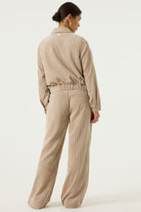 Veste en velours côtelé beige