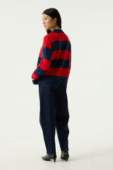 Pull polo rayé