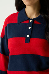 Pull polo rayé