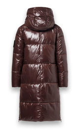 Veste longue chocolat