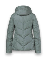 Veste mi-longue vert sauge