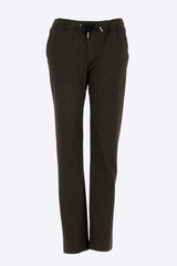 Pantalon slim chiné marron