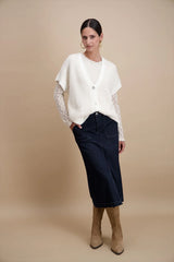 Gilet maille bouclette