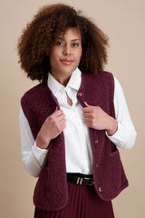 Gilet sans manches bordeaux