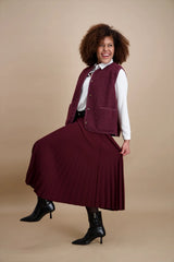 Gilet sans manches bordeaux