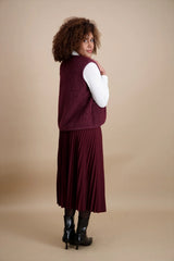 Gilet sans manches bordeaux