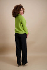 Pull uni vert col polo