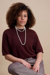 Pull uni bordeaux