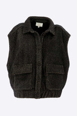Veste chinée boutonnée