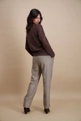 Sweat ample avec sequins marron