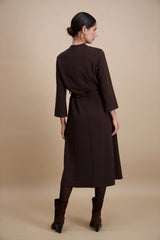Robe midi col V