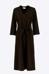 Robe midi col V
