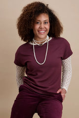 Sweat uni bordeaux