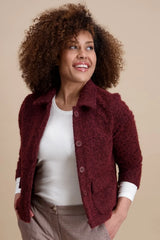 Veste unie bordeaux