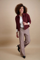 Veste unie bordeaux