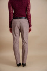 Pantalon imprimé pied de poule