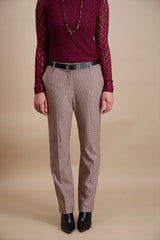 Pantalon imprimé pied de poule