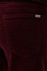 Pantalon en velours bordeaux