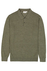 Pull polo vert olive