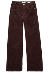 Pantalon en velours côtelé marron