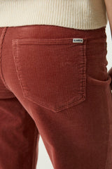 Pantalon en velours côtelé old rose