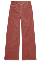 Pantalon en velours côtelé old rose