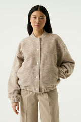 Blouson aviateur beige