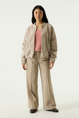 Blouson aviateur beige