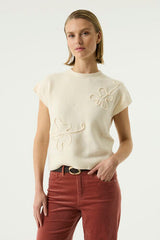 Pull blanc cassé