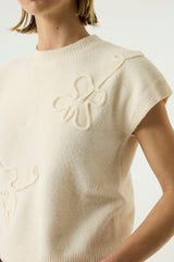 Pull blanc cassé